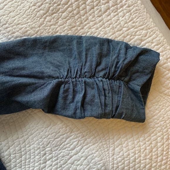 Chambray Denim Blazer Jacket - Picture 7 of 11